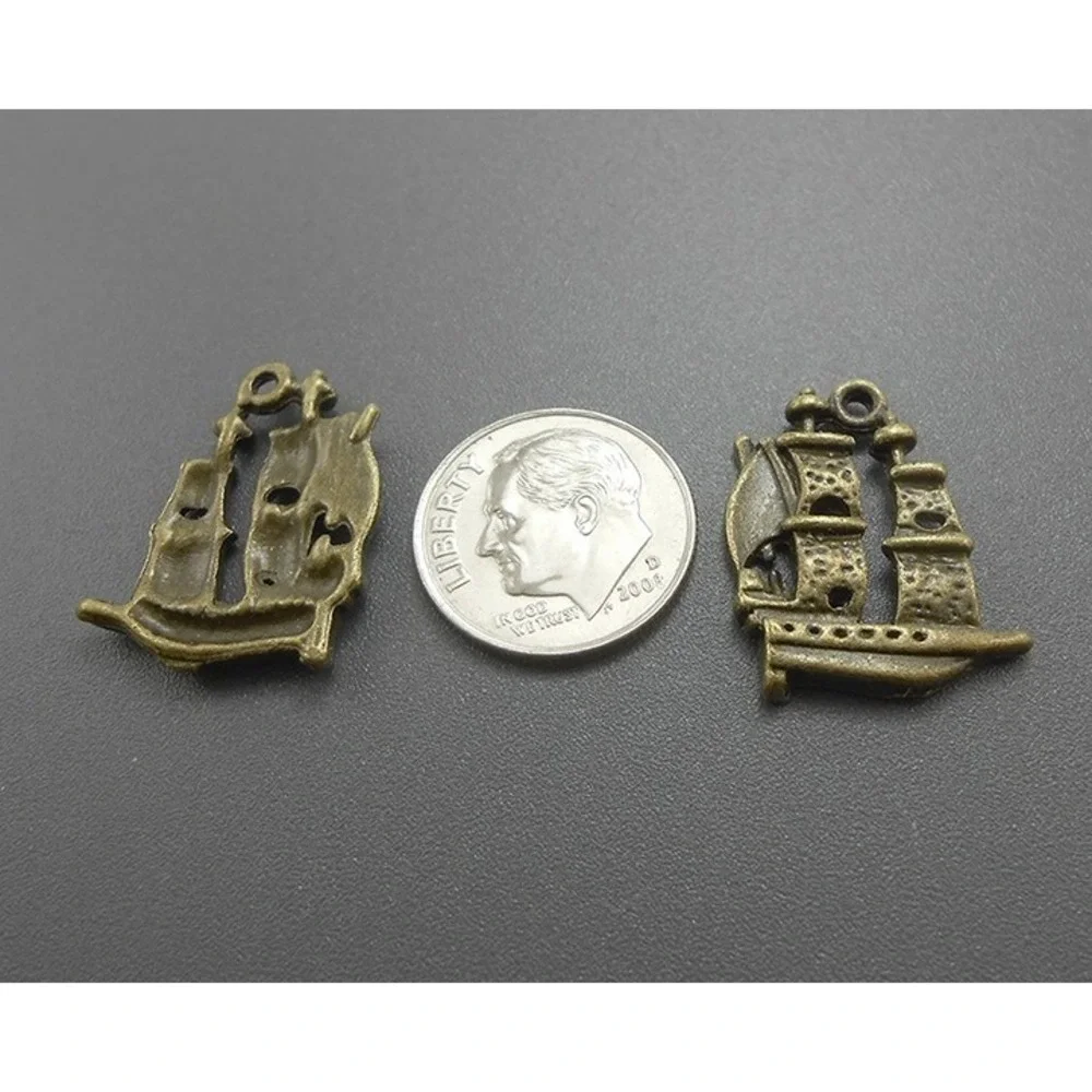 8pcs‎ Pirate Ship Charms sail boat nautical